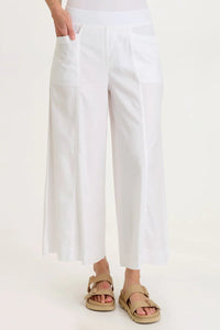SHAUN TWILL WIDE-LEG CROP-WHITE-WEARABLES ~ XCVI
