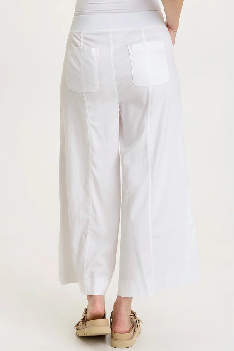 SHAUN TWILL WIDE-LEG CROP-WHITE-WEARABLES ~ XCVI