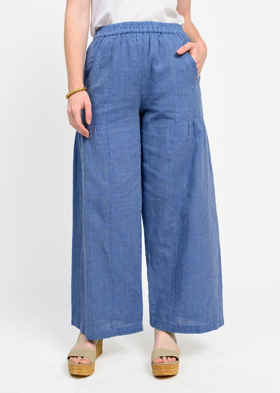 WIDE LEG STRIPE PANT-IVY JANE