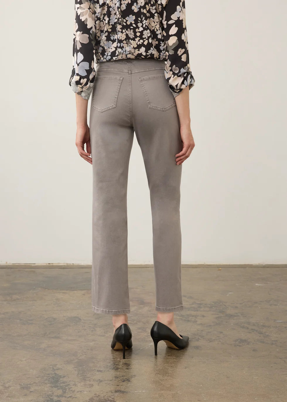 PULL ON STRAIGHT ANKLE-STONE GREY-FDJ FRENCH DRESSING JEANS