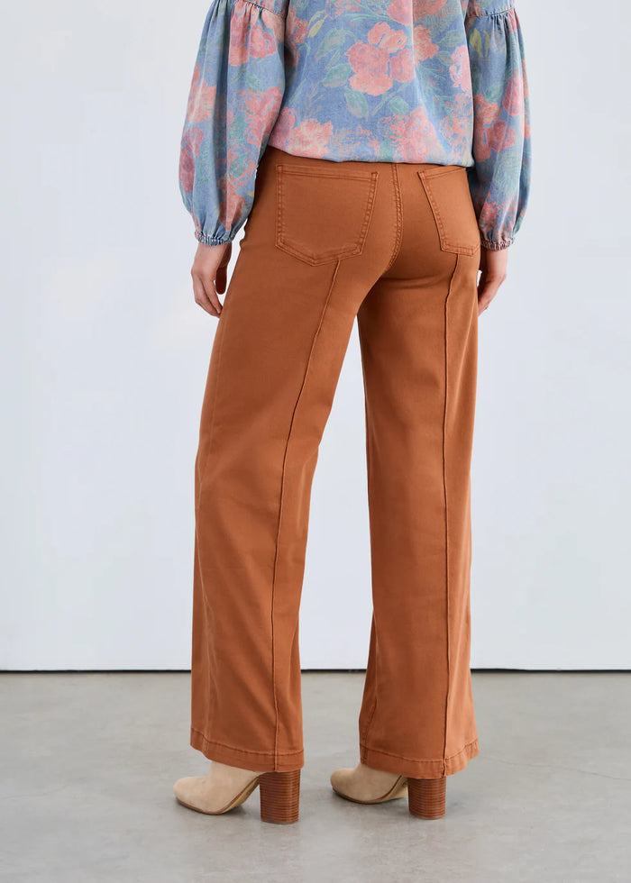 OLIVIA WIDE LEG DENIM PANT-BRONZE-FDJ FRENCH DRESSING JEANS
