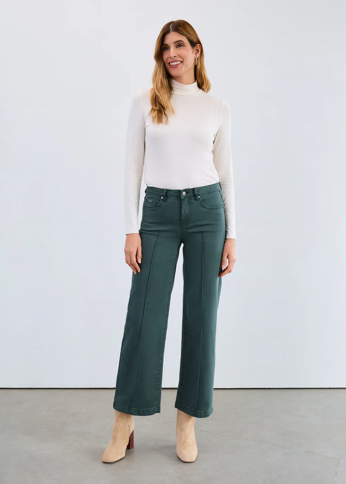 OLIVIA WIDE LEG DENIM PANT-SPRUCE-FDJ FRENCH DRESSING JEANS