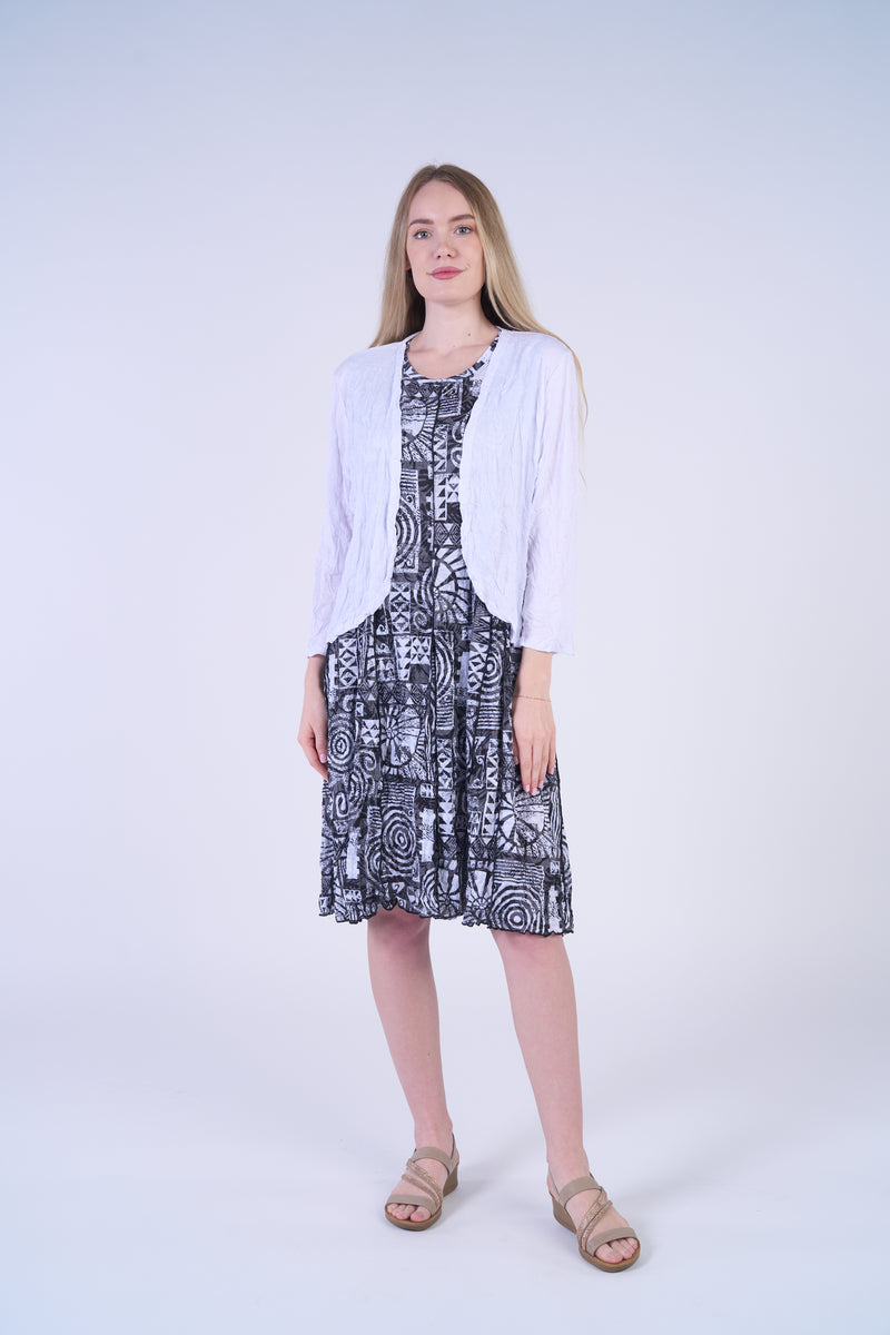 SHORT CRINKLE CARDIGAN-WHITE-SHANA