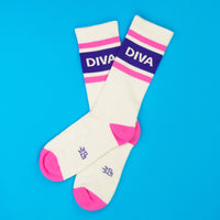 DIVA GYM CREW SOCKS-GUMBALL POODLE