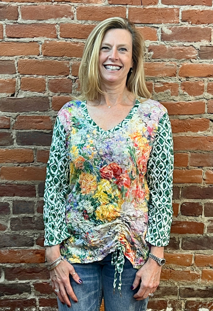 CRINKLE MIX MEDIA W/DRAWSTRING DETAIL TOP-SHANA
