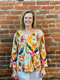 POPPIES COTTON STRETCH TUNIC W/POCKET-SHANA