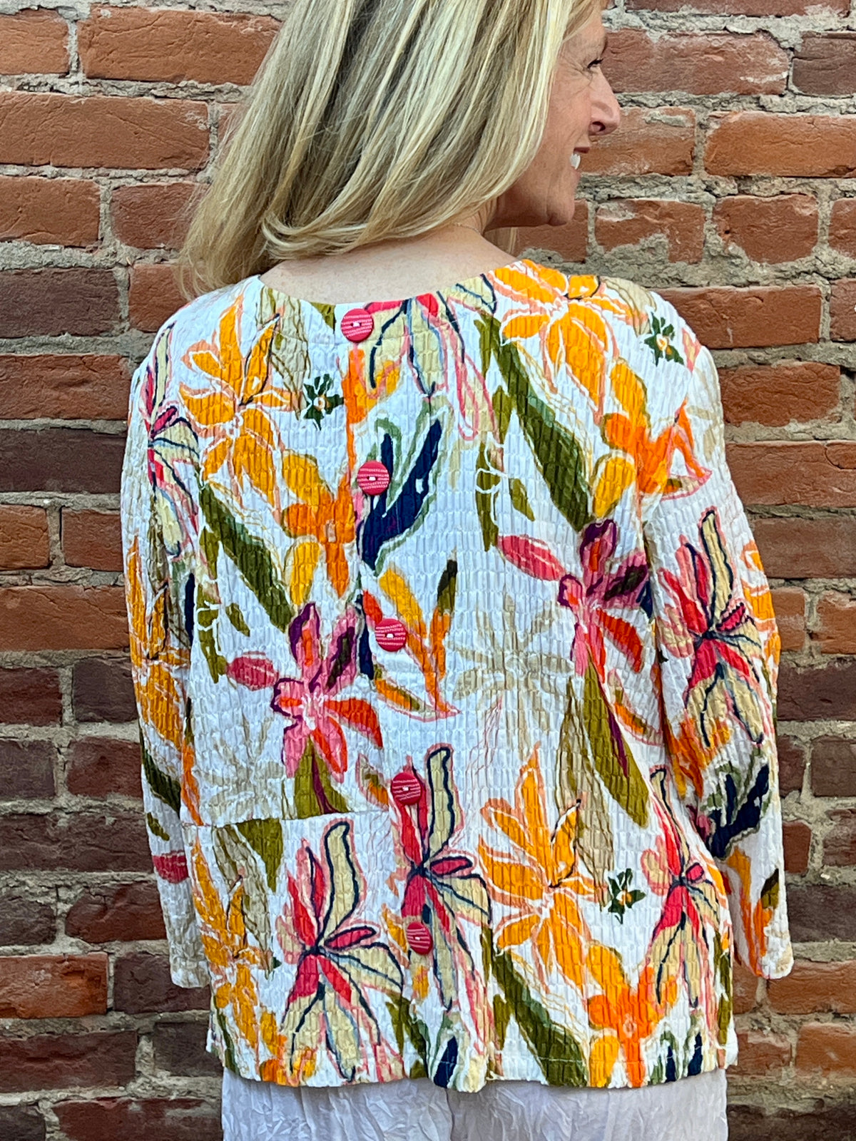 POPPIES COTTON STRETCH TUNIC W/POCKET-SHANA