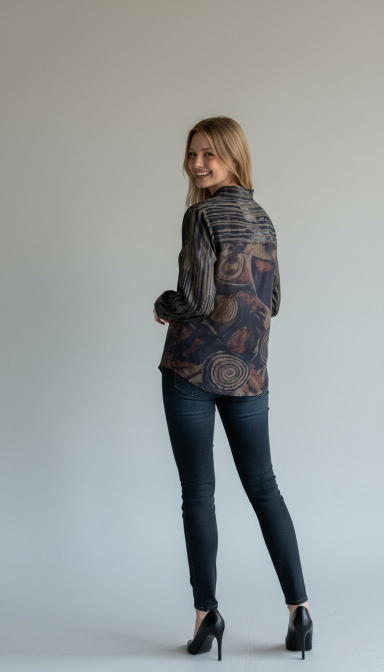 MIX MEDIA CLASSIC BLOUSE-SHANA