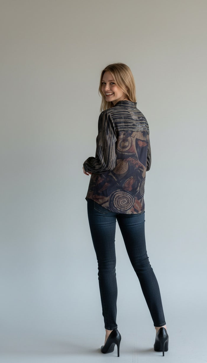 MIX MEDIA CLASSIC BLOUSE-SHANA