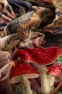 WILD WOODLAND OWL LUX SCARF-POWDER