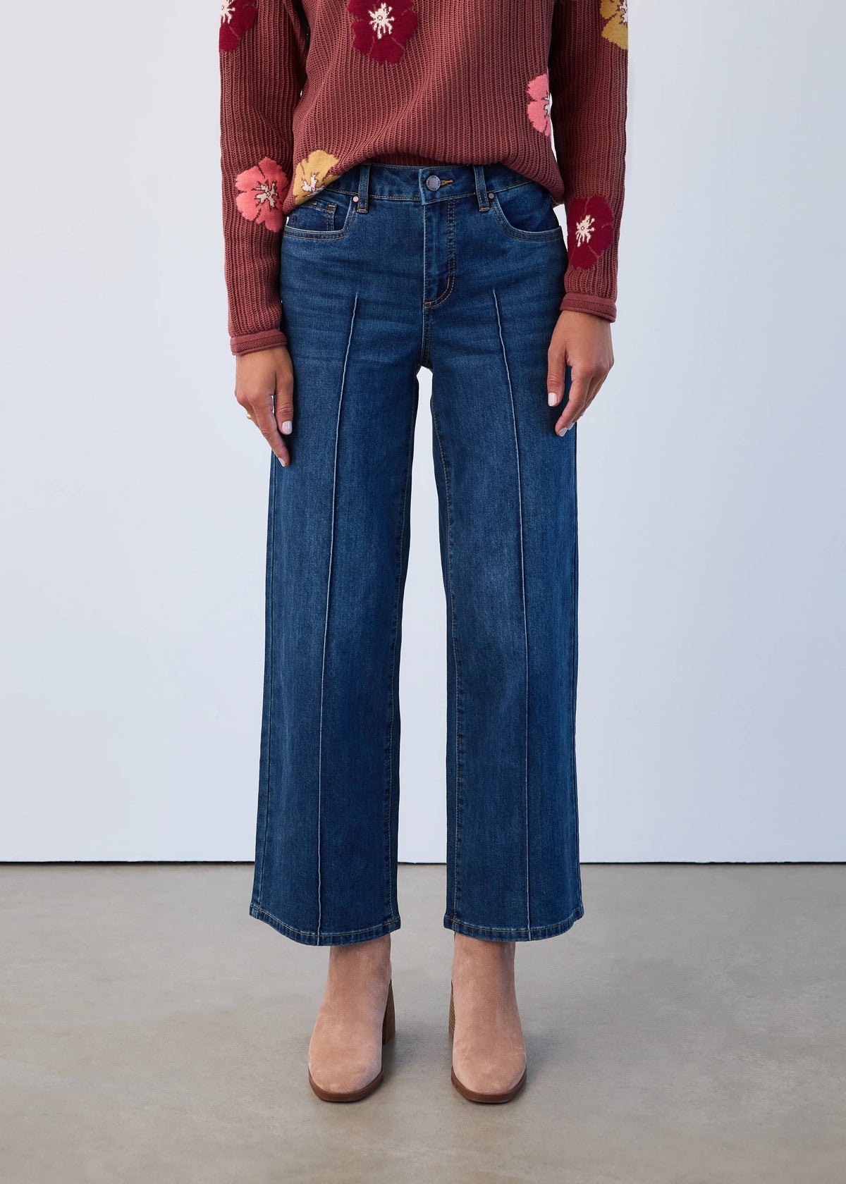 OLIVIA WIDE LEG DENIM ANKLE-DARK INDIGO-FDJ FRENCH DRESSING JEANS
