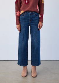 OLIVIA WIDE LEG DENIM ANKLE-DARK INDIGO-FDJ FRENCH DRESSING JEANS