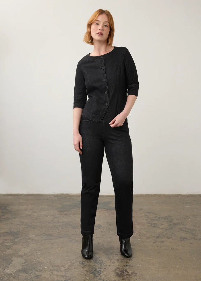 PULL-ON STRAIGHT LEG DENIM-CARBON-FDJ FRENCH DRESSING