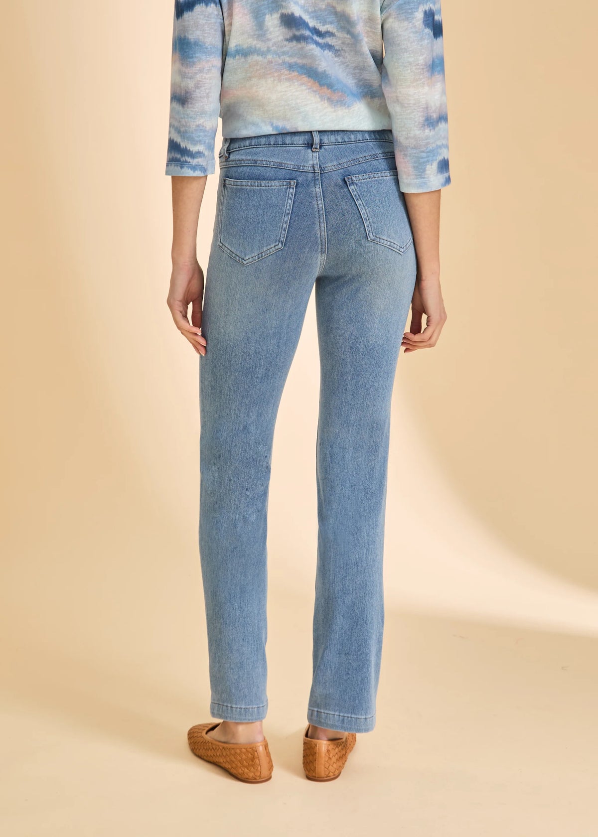 PULL-ON STRAIGHT LEG DENIM-LIGHT DENIM-FDJ FRENCH DRESSING