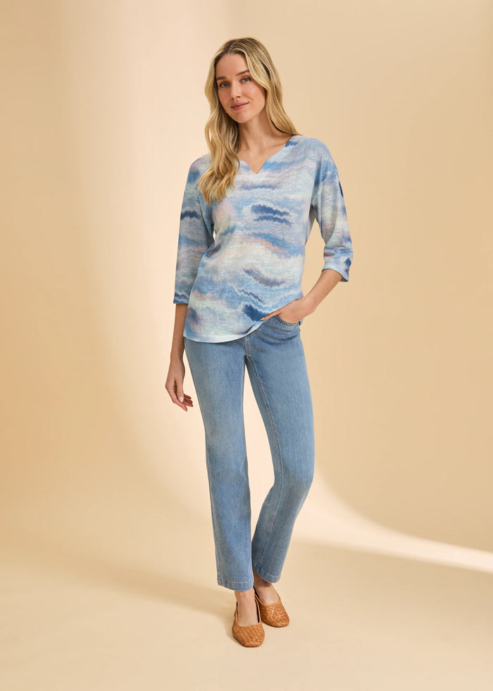 PULL-ON STRAIGHT LEG DENIM-LIGHT DENIM-FDJ FRENCH DRESSING