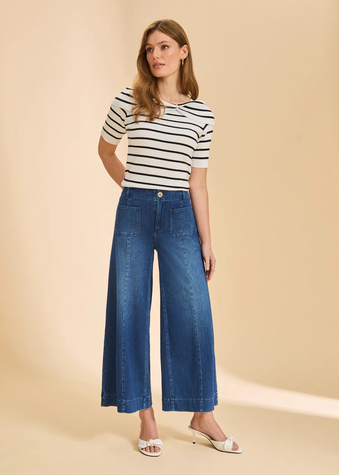 PULL ON WIDE LEG CROP DENIM PANT-BLUE DENIM-FDJ FRENCH DRESSING