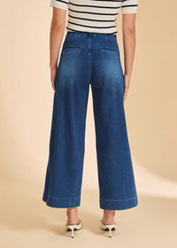 PULL ON WIDE LEG CROP DENIM PANT-BLUE DENIM-FDJ FRENCH DRESSING