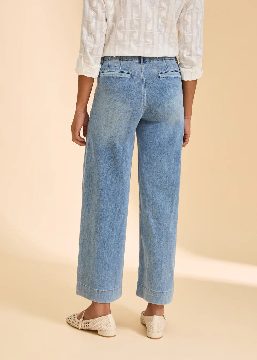 PULL ON WIDE LEG CROP DENIM PANT-FDJ FRENCH DRESSING
