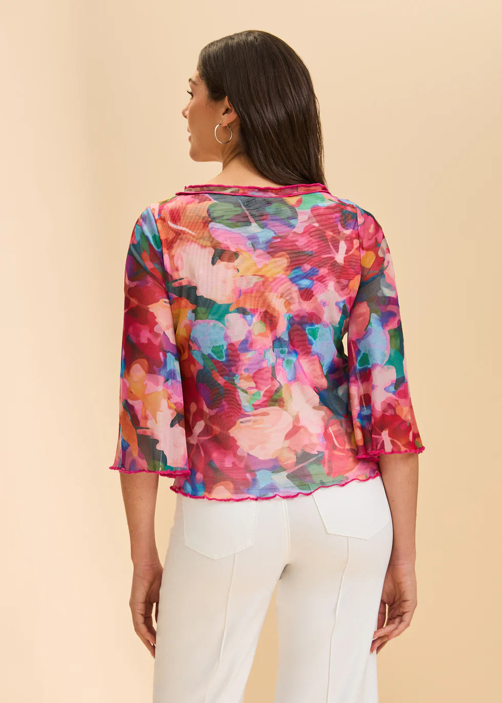 STEPHANIE BOAT NECK MESH TOP-FDJ FRENCH DRESSING
