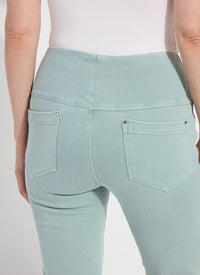 27" INSEAM BABY BOOTCUT DENIM-ANTIQUE WASH GREEN-LYSSE