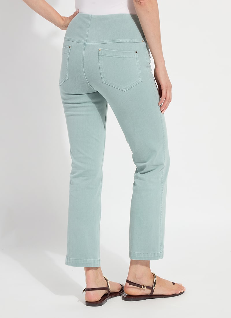 27" INSEAM BABY BOOTCUT DENIM-ANTIQUE WASH GREEN-LYSSE