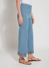 EYELET EMBROIDERED WIDE LEG CROP-BLEACHED BLUE-LYSSE