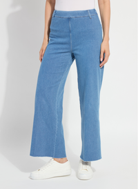 ERIN HI WAIST WIDE LEG DENIM-BLEACHED BLUE-LYSSE
