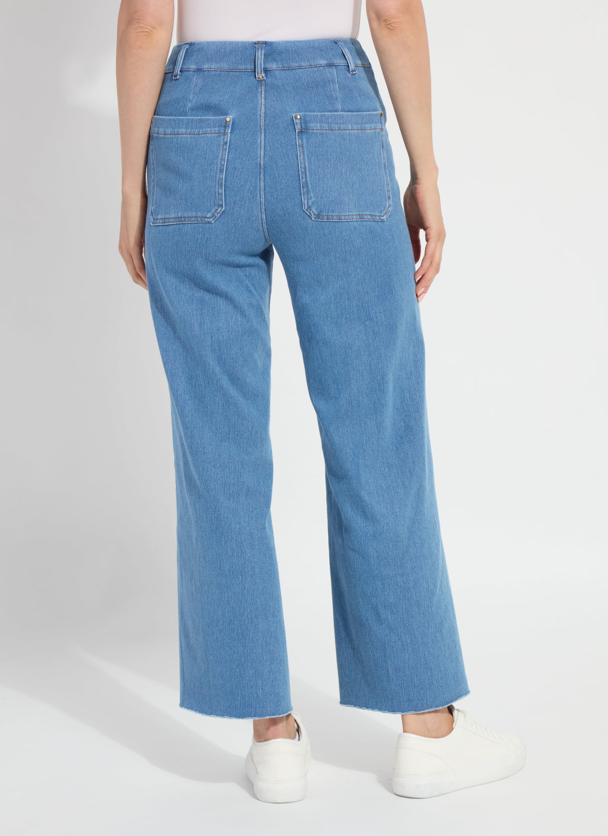 ERIN HI WAIST WIDE LEG DENIM-BLEACHED BLUE-LYSSE