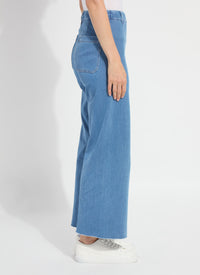 ERIN HI WAIST WIDE LEG DENIM-BLEACHED BLUE-LYSSE