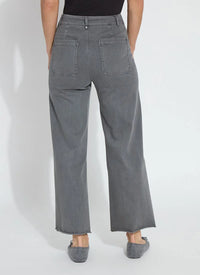 ERIN HI WAIST WIDE LEG DENIM-CHARCOAL-LYSSE