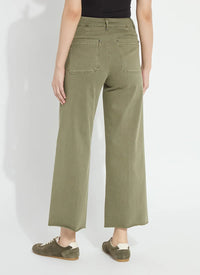 ERIN HI WAIST WIDE LEG DENIM-SMOKED GREEN-LYSSE