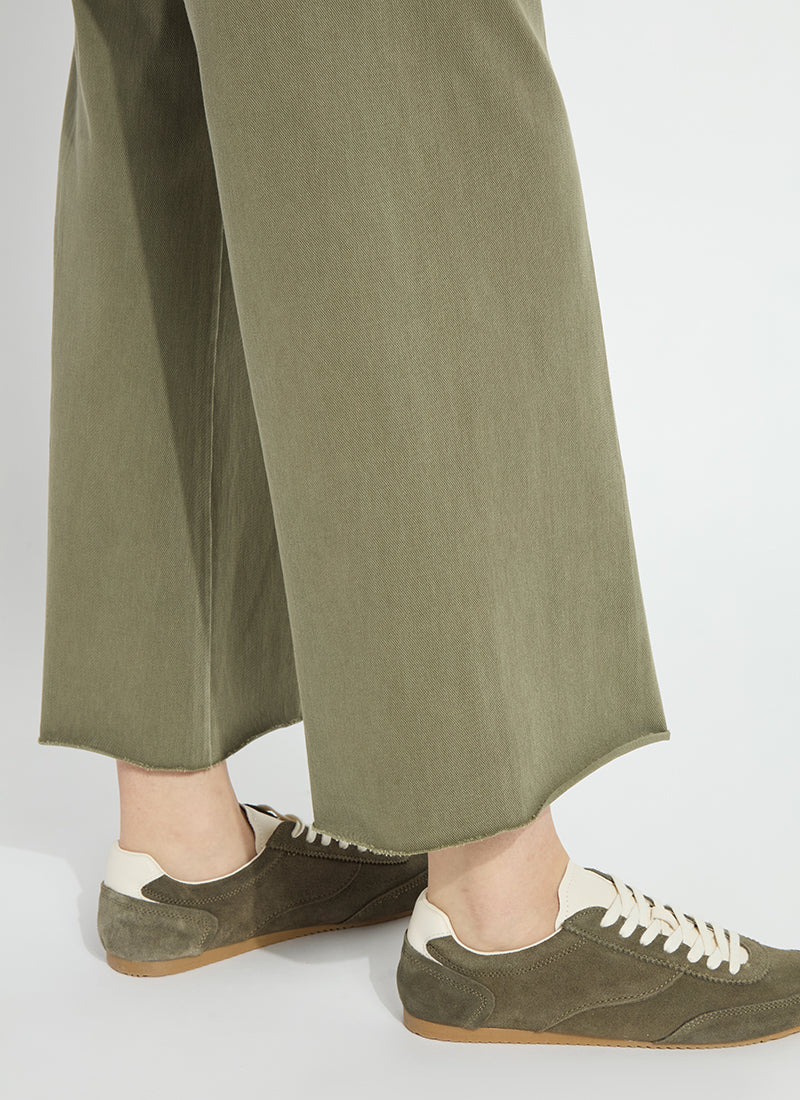 ERIN HI WAIST WIDE LEG DENIM-SMOKED GREEN-LYSSE