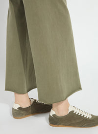 ERIN HI WAIST WIDE LEG DENIM-SMOKED GREEN-LYSSE
