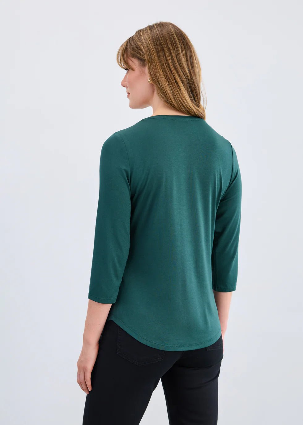 3/4 SLEEVE V-NECK-SPRUCE-FDJ FRENCH DRESSING