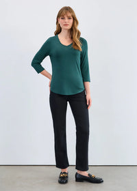 3/4 SLEEVE V-NECK-SPRUCE-FDJ FRENCH DRESSING