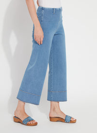 MARGO HI WAIST WIDE CROP DENIM-BLEACHED BLUE-LYSSE