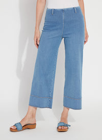 MARGO HI WAIST WIDE CROP DENIM-BLEACHED BLUE-LYSSE