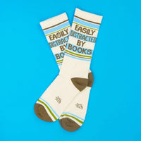 EASILY DISTRACTED BY BOOKS CREW SOCKS-GUMBALL POODLE