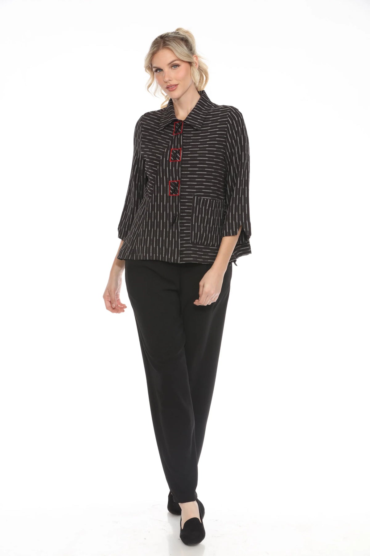 BLACK/SILVER CROP JACKET-MOONLIGHT