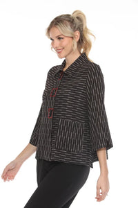 BLACK/SILVER CROP JACKET-MOONLIGHT