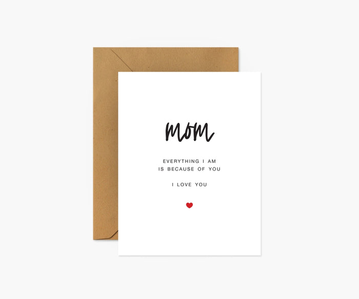 MOM-EVERYTHING I AM-MOTHER'S DAY CARD-FOOTNOTES