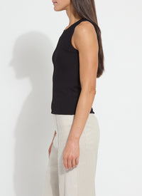 ANDREIA RIBBED KNIT TANK-BLACK-LYSSE