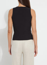 ANDREIA RIBBED KNIT TANK-BLACK-LYSSE