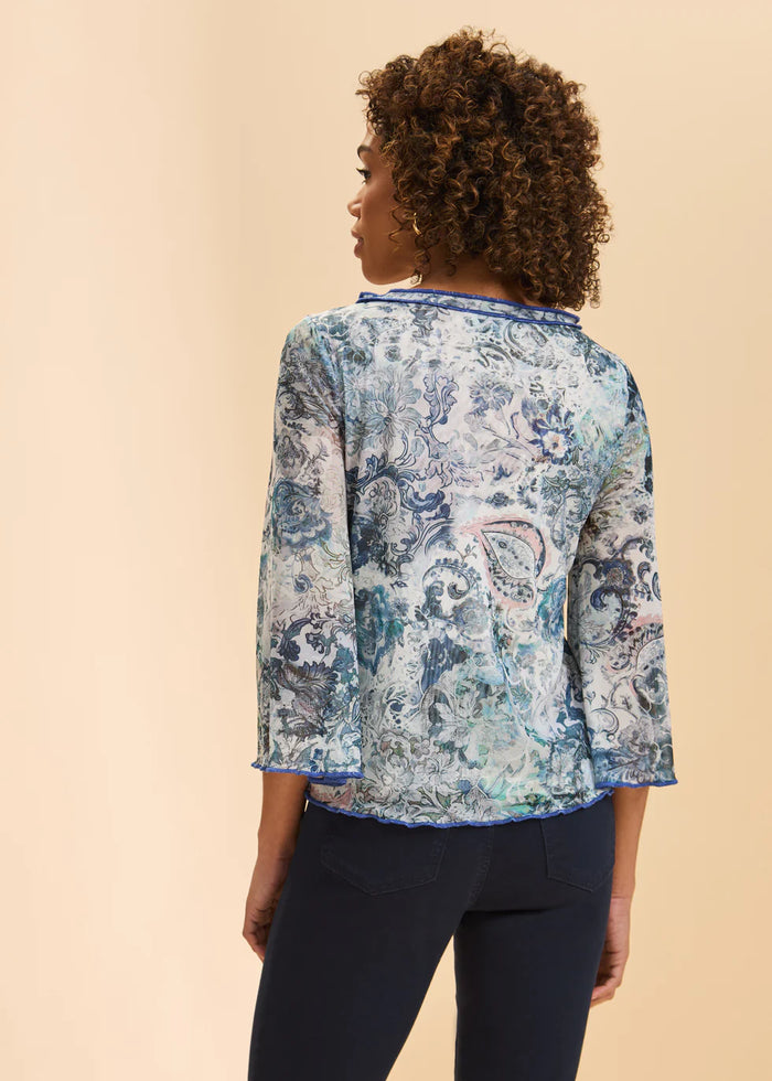 NARNIA BOAT NECK MESH TOP-FDJ FRENCH DRESSING