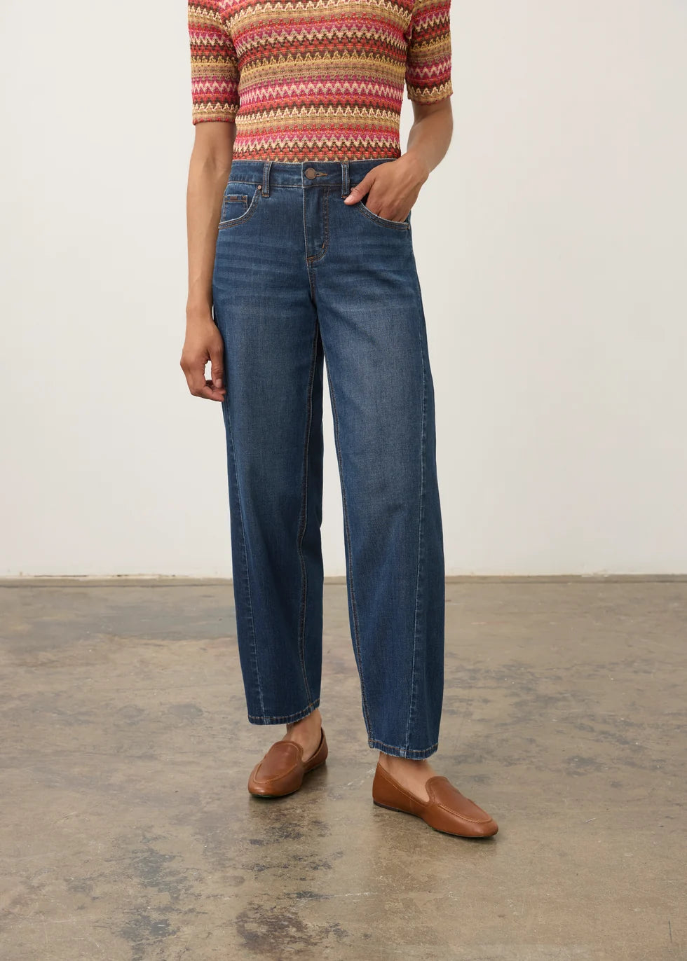 GIRLFRIEND BARREL ANKLE DENIM-FDJ FRENCH DRESSING
