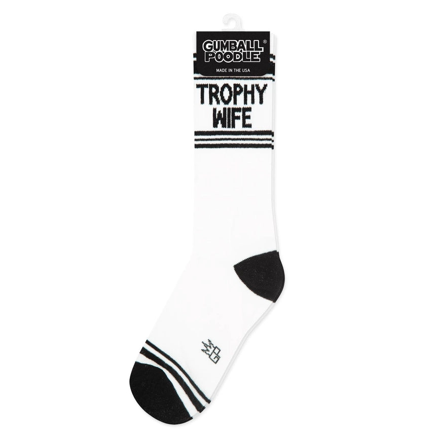 TROPHY WIFE CREW SOCKS-GUMBALL POODLE
