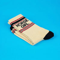 HORSE GIRL CREW SOCKS-GUMBALL POODLE