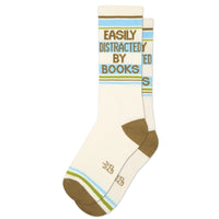EASILY DISTRACTED BY BOOKS CREW SOCKS-GUMBALL POODLE
