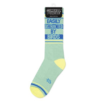 EASILY DISTRACTED BY BIRDS CREW SOCKS-GUMBALL POODLE