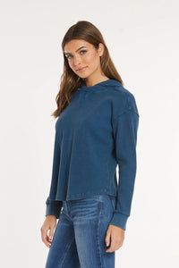 L/S WAFFLE HOODIE-FANTA-SEA-MODODOC